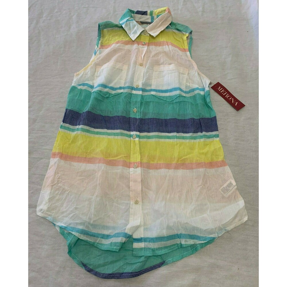 NWT MERONA WOMENS DRESS SLEVELESS SHIRT SIZE XS